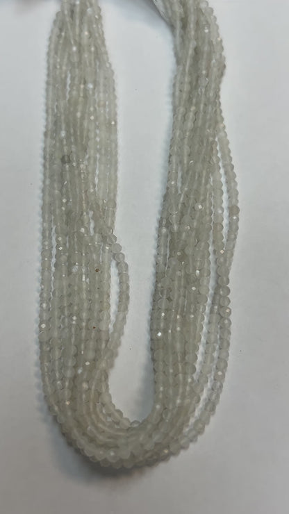 Moonstone Round Faceted 3-4mm