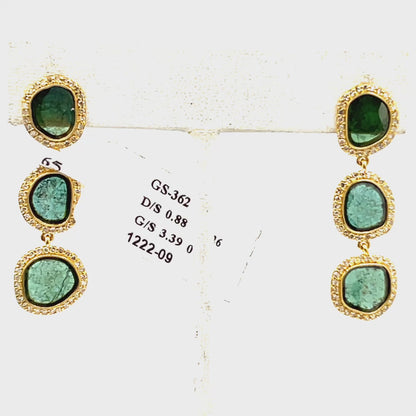 14k Solid Gold Diamond Earring