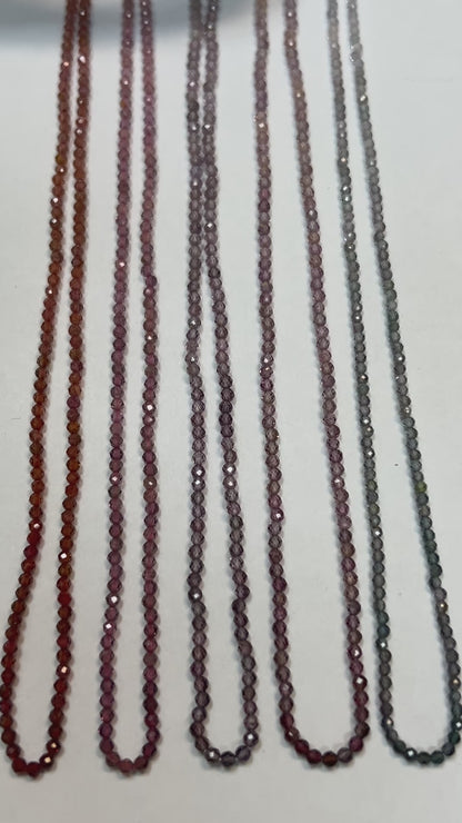MULTI COLOR SPINEL ROUND FACETED 2-3MM