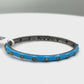 Blue and White Enamel Diamond Bangle