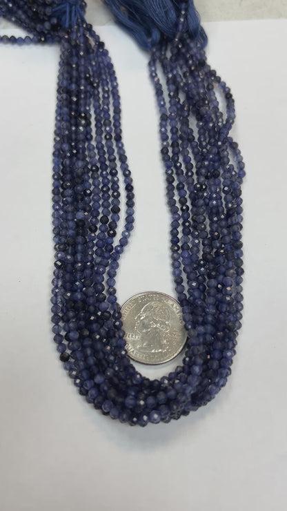 Iolite Natural Faceted Round 3-4mm