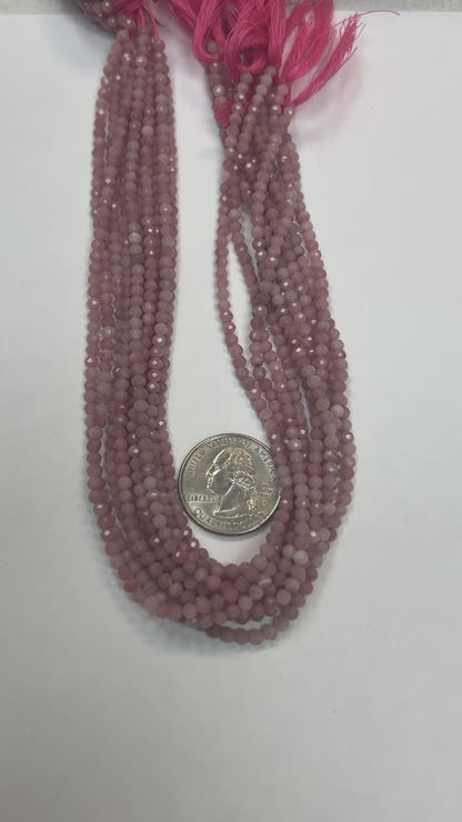 Pink Opal Round Faceted 3-4mm