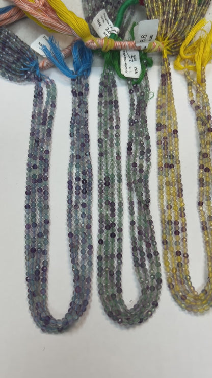 FLOURITE  ROUND FACETED 3-4MM