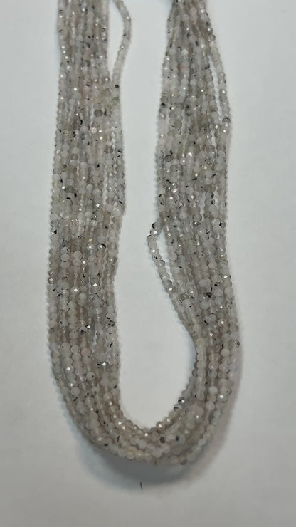 RAINBOW MOONSTONE ROUND FACETED 2-3mm