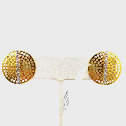 14k Solid Gold Diamond Stud Earring