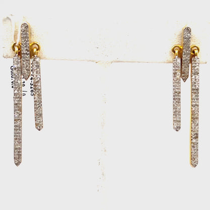 14k Solid Gold Diamond Earring