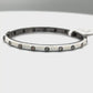 Blue and White Enamel Diamond Bangle