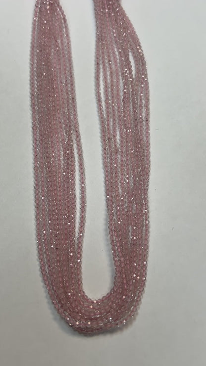 MORGANITE AQUMARINE ROUND FACETED 2-3mm