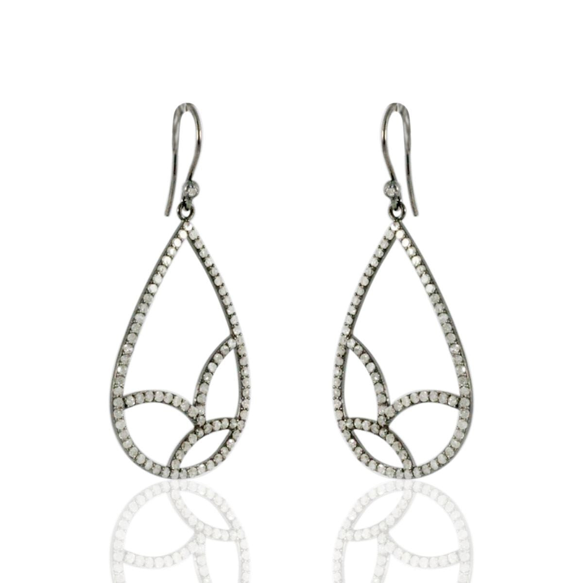Drop Filigree Sterling Silver Earrings