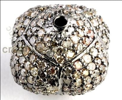 Sterling Silver 92.5 Pave Beads.