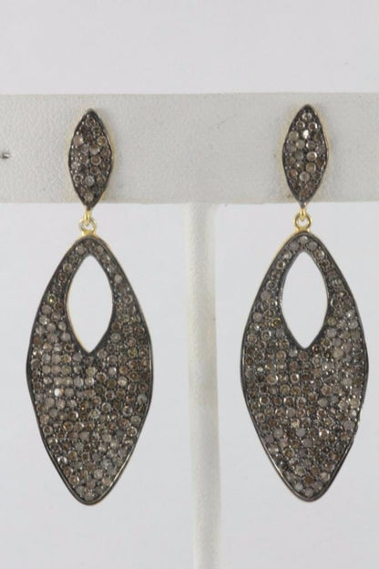 Fancy Shape Party Sterling Silver Earrings
