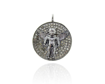 Silver and Diamond Pave  PENDANT & CHARMS