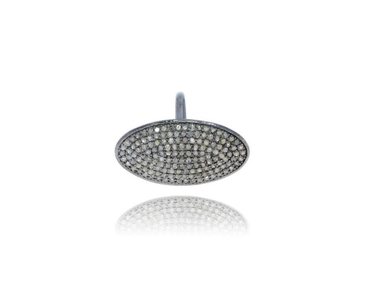 Oval Diamond Pave Rings