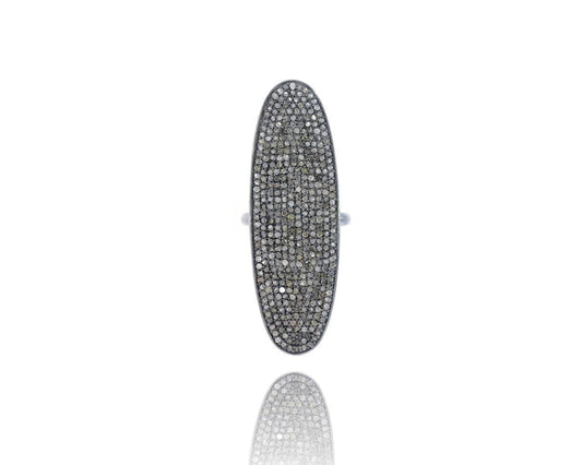 Long Oval Diamond Ring