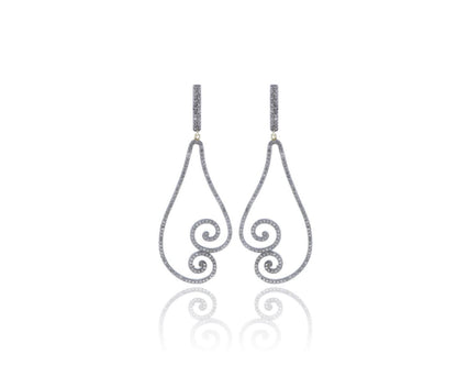 Artdeco Diamond Earrings, sparkling diamonds and intricate design