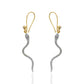 14k Solid Gold Snake Diamond Earrings