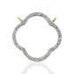 14k Solid Gold Open Shape Diamond Pendants