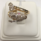 14k Solid Gold Dragon Diamond Rings.  Approx Size 0.80 "(20 x 20 mm)