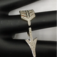 14k Solid Gold Arrow Diamond Rings. Genuine handmade pave diamond Rings. Approx Size 0.72 "(10 x 35 mm)