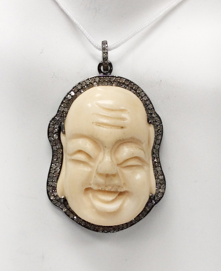 Buddha Face Diamond Pendant