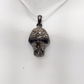 Diamond Pendant .925 Oxidized Sterling Silver Diamond Pendant, Genuine handmade pave diamond Pendant Size 0.80"(14 x 20 mm)