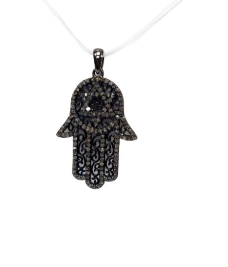 Hamsa Hand Diamond Pendant