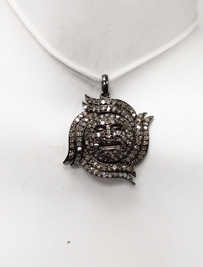 Sun Burst Diamond Pendant