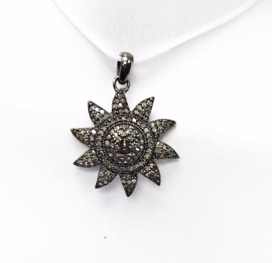 Sun Burst Diamond Pendant