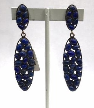 Lapis Lazuli Natural long oval shape Earring