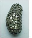 TUBE SHAPE DIAMOND PAVE BEADS