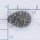Drop Shape Silver Pave Diamond Beads
