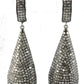 Diamond and Silver Black Rhodium Finish Earrings