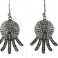 Diamond and Silver Black Rhodium Finish Earrings