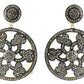 Diamond and Silver Black Rhodium Finish Earrings