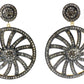 Diamond and Silver Black Rhodium Finish Earrings