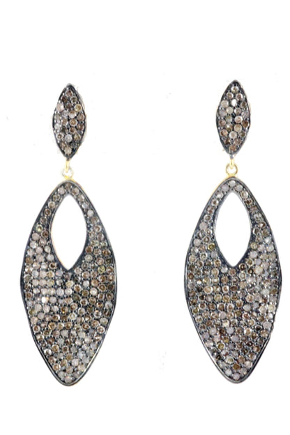 Fancy Shape Party Sterling Silver Earrings