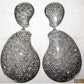 Diamond and Silver Black Rhodium Finish Earring.
