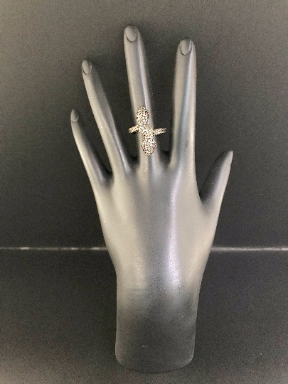 Snake Diamond and Silver Ruby Stone Black Rhodium Finish Rings