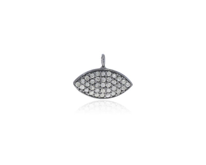Diamond Oval Shape Pendant, Pave Diamond Pendant, Pave Oval Shape Necklace