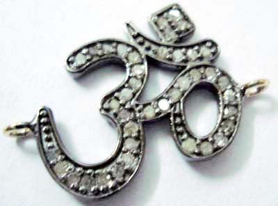 Om Blue Sapphire Charms