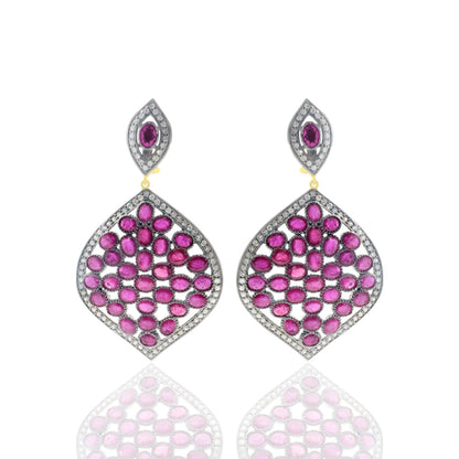 Diamond Ruby Earrings