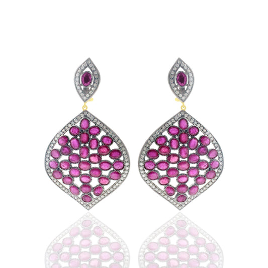 Diamond Ruby Earrings