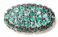 Oval Shape Blue Sapphire Pave Beads