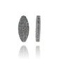 Long Flat Oval Pave Beads Available in Diamond,Blue Sapphire and Ruby
