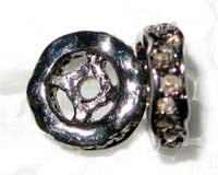 Wheel Shape Spacer Pave Diamond Beads