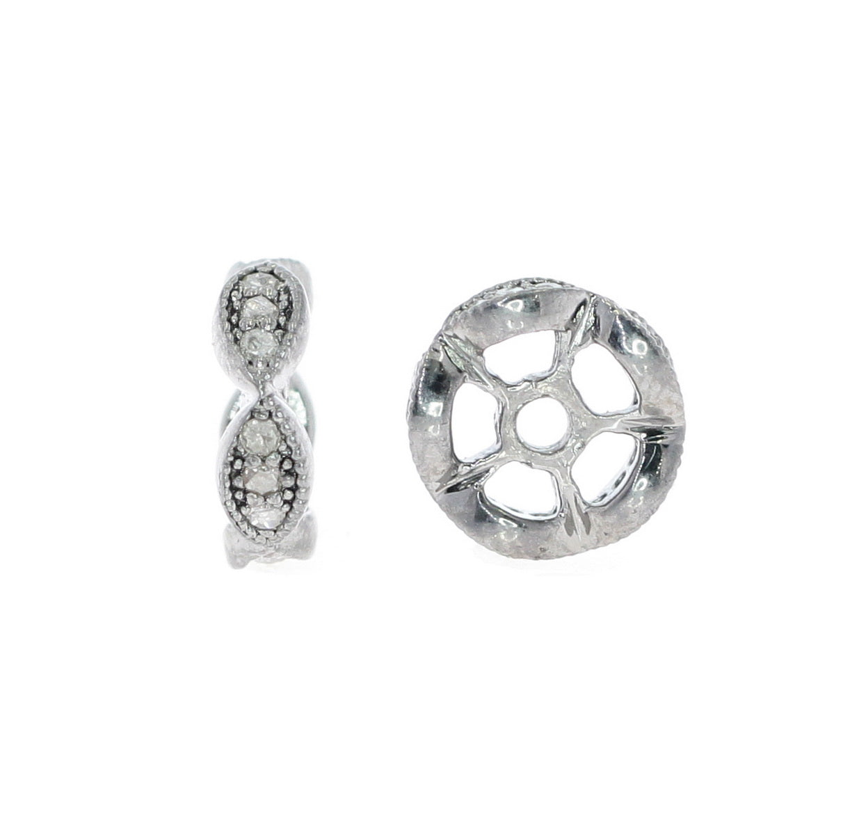 Pave Diamond Spacer Beads
