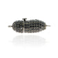 Nugget Long Oval Pave Beads and Locks
