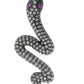 Diamond Snake with Ruby Eyes Diamond Pendant, Pave Diamond Pendant, Snake with Ruby Eyes Necklace, Approx 52 x 16mm