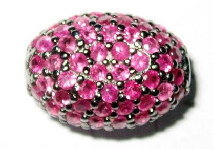 Ruby Natural   Pave Beads