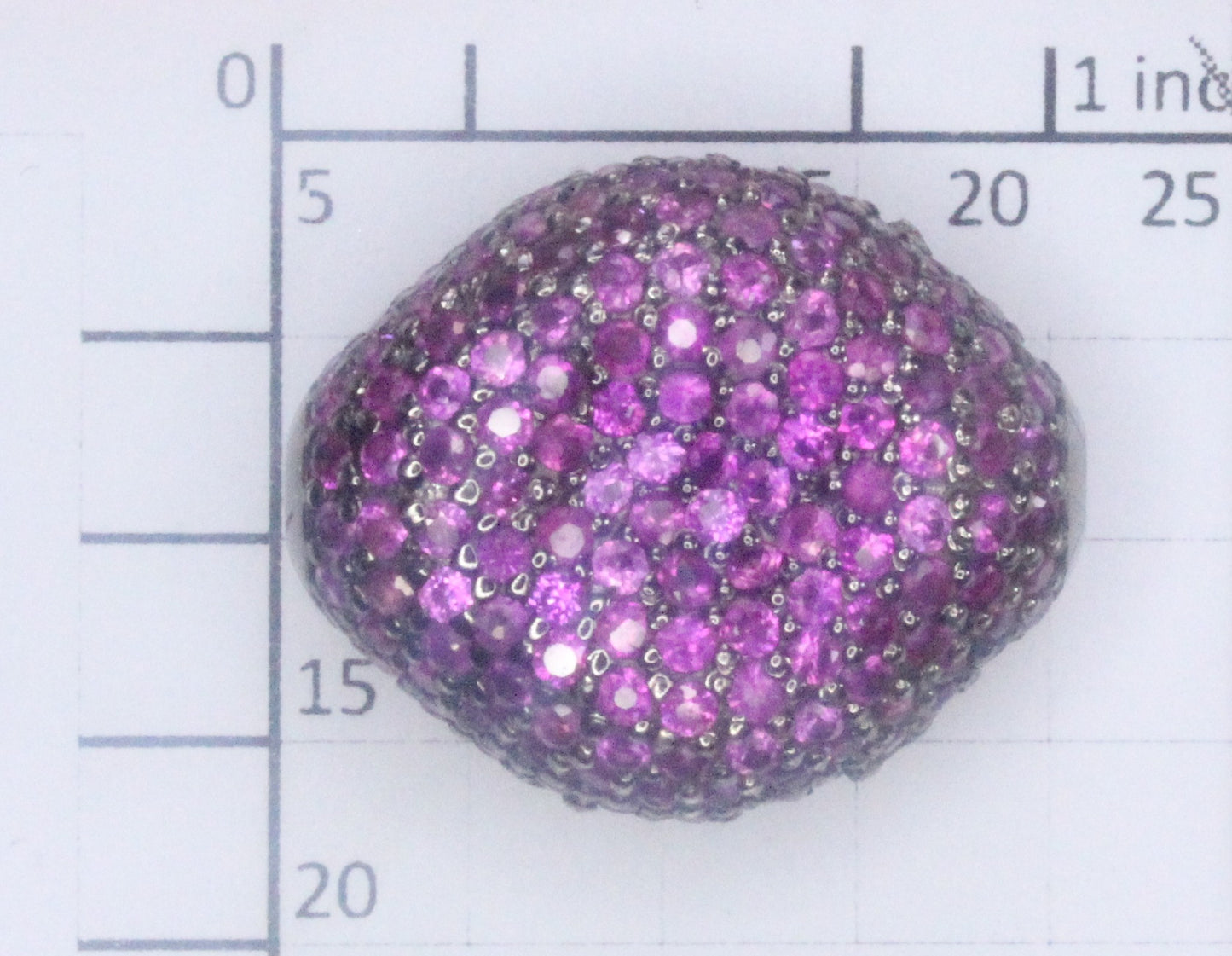 Nugget Shape Silver Ruby Beads